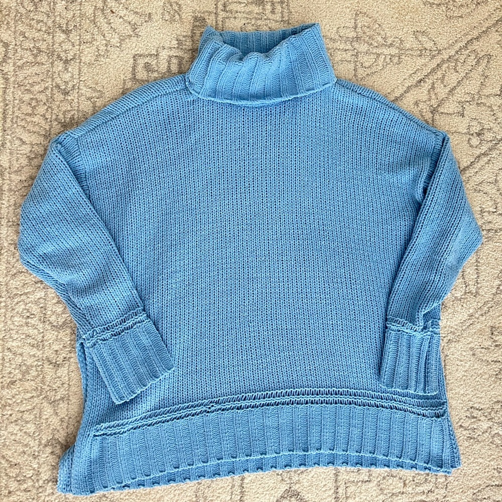 Aerie Light Blue Turtleneck Knit Sweater - Women